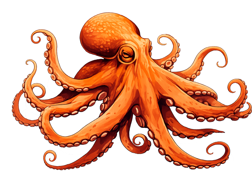 Swell octopus mascot